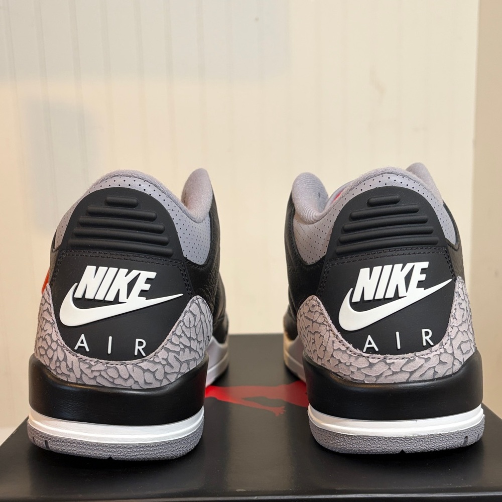 Air Jordan 3 Black/Red Cement DN3707-010 New with box!! - Picture 4 of 10